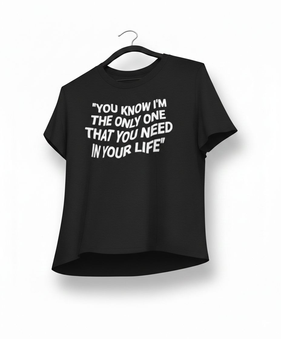 WAIT LYRIC TOP — Black